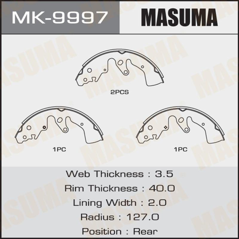 Колодки барабанні MASUMA MK9997