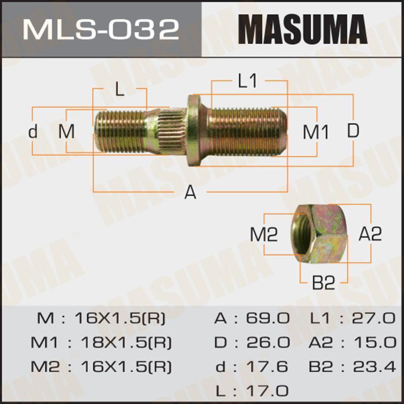 Шпилька до вантажівки MASUMA MLS032