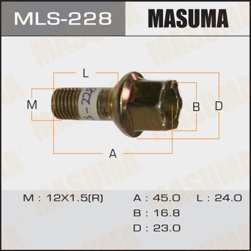 Болт колесный MASUMA MLS228