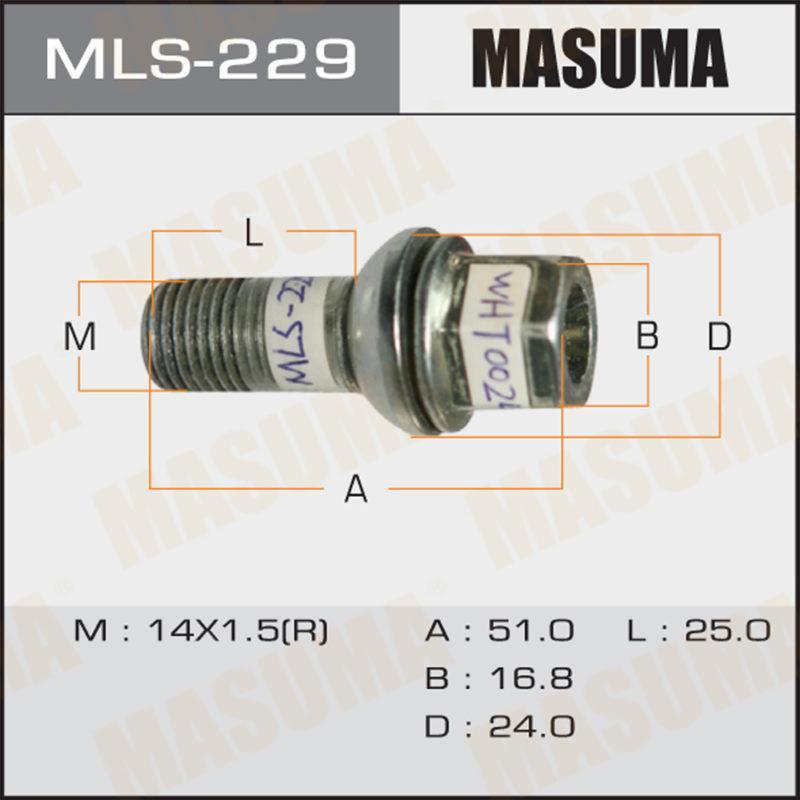 Болт колесный MASUMA MLS229