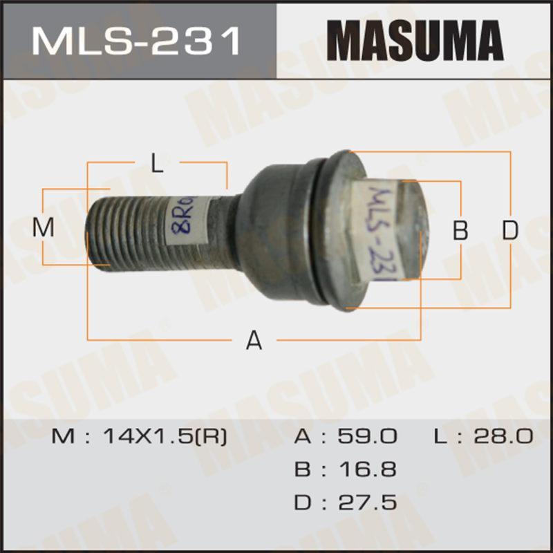 Болт колесный MASUMA MLS231