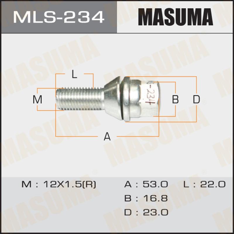 Болт колесный MASUMA MLS234