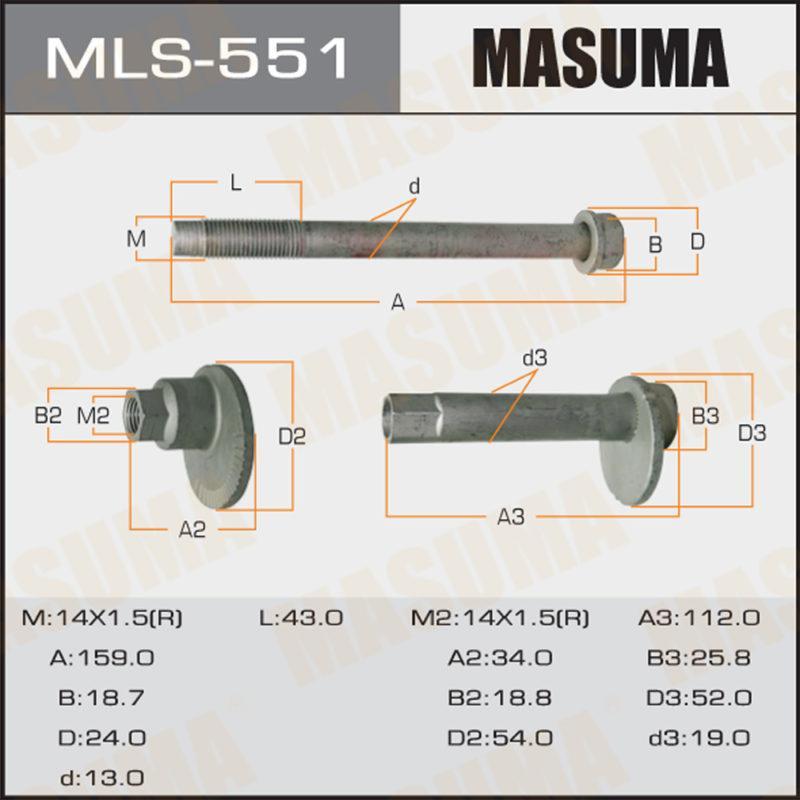Болт эксцентрик  MASUMA MLS551