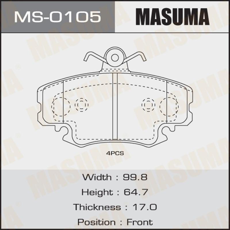 Колодки дисковые MASUMA MS0105