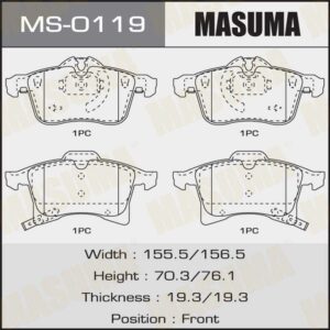 Колодки дискові MASUMA MS0119
