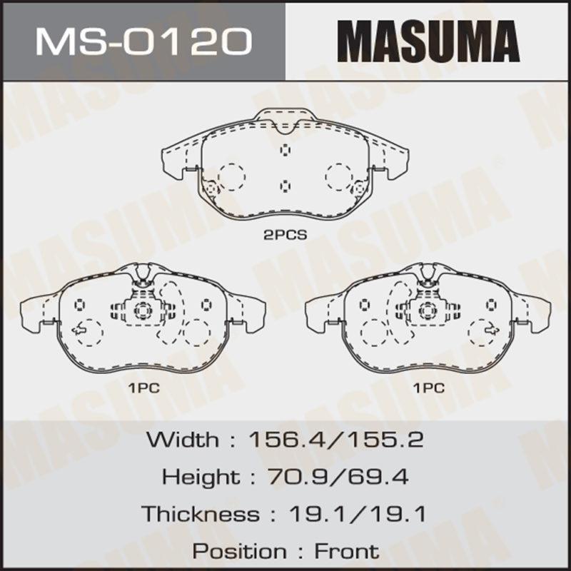 Колодки дисковые MASUMA MS0120