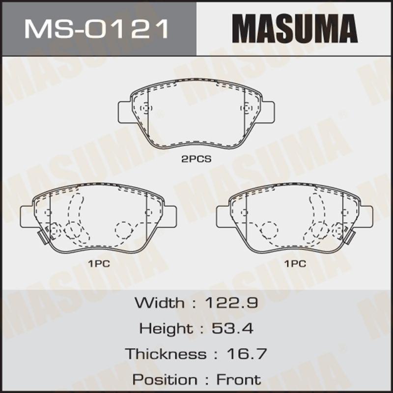 Колодки дисковые MASUMA MS0121
