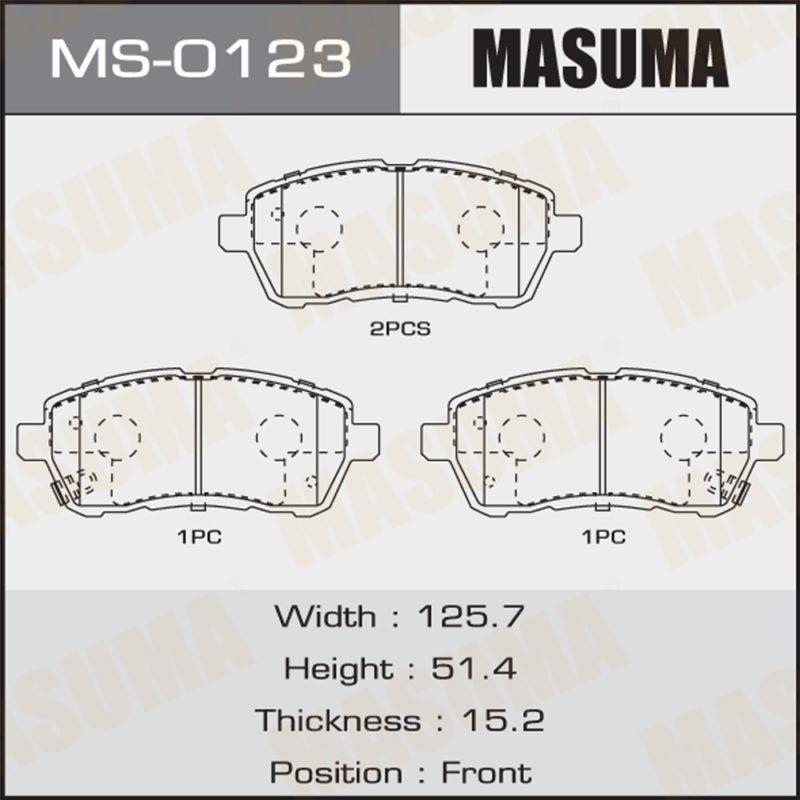 Колодки дисковые MASUMA MS0123