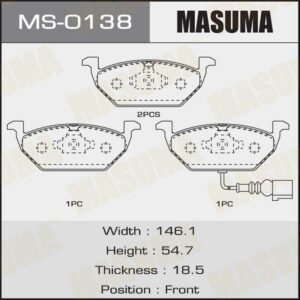 Колодки дисковые MASUMA MS0138