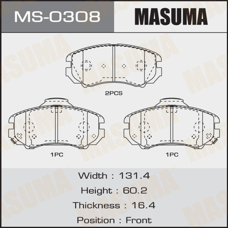 Колодки дискові MASUMA MS0308