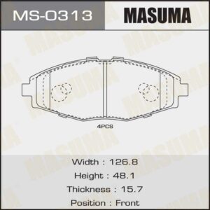 Колодки дискові MASUMA MS0313