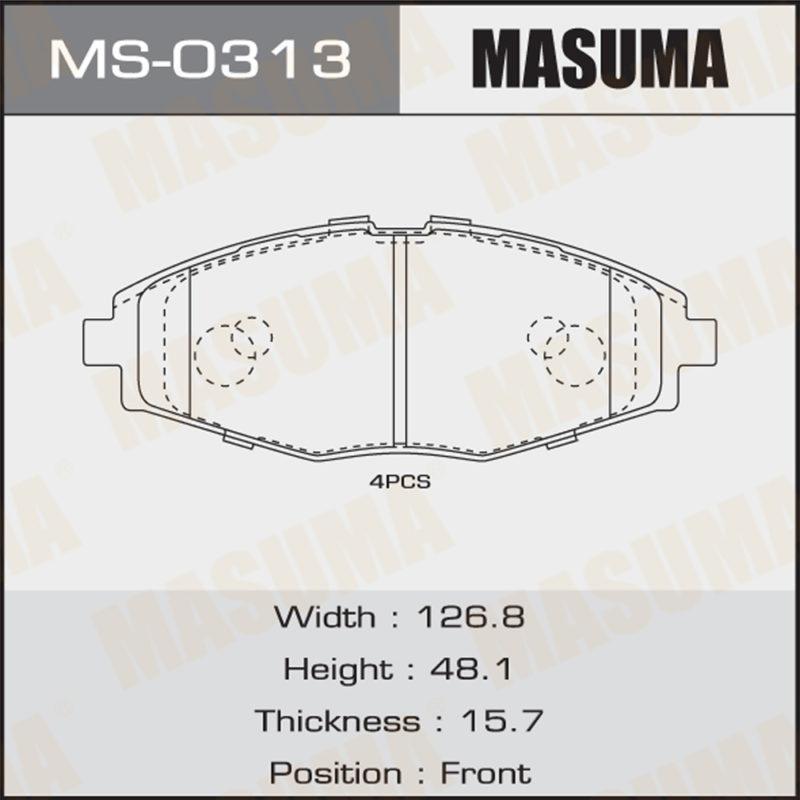 Колодки дисковые MASUMA MS0313