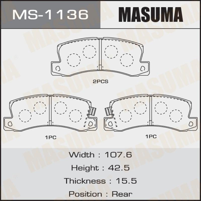 Колодки дисковые MASUMA MS1136