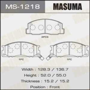 Колодки дискові MASUMA MS1218