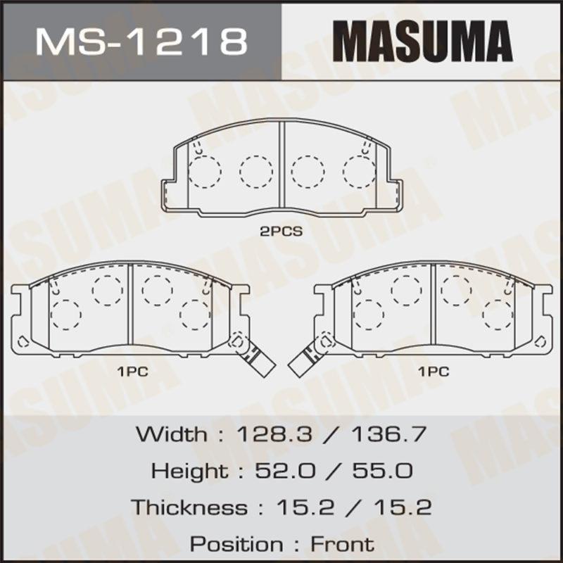 Колодки дискові MASUMA MS1218