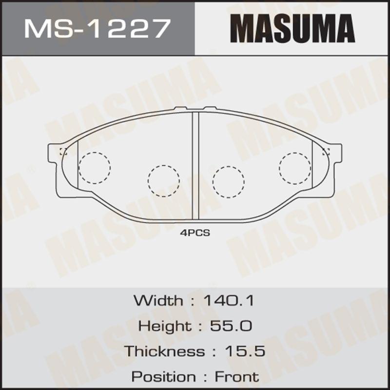 Колодки дискові MASUMA MS1227
