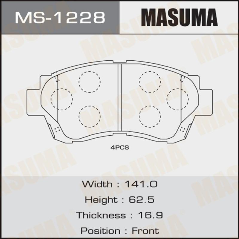 Колодки дискові MASUMA MS1228