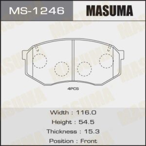 Колодки дискові MASUMA MS1246