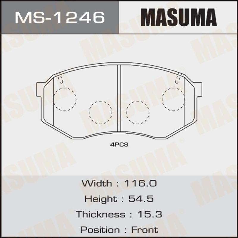 Колодки дискові MASUMA MS1246