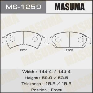 Колодки дискові MASUMA MS1259