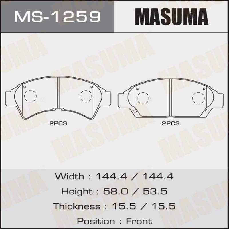 Колодки дисковые MASUMA MS1259