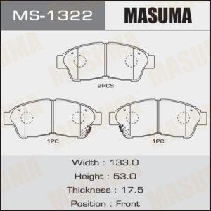 Колодки дисковые MASUMA MS1322