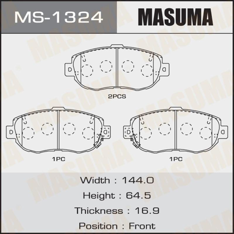 Колодки дисковые MASUMA MS1324