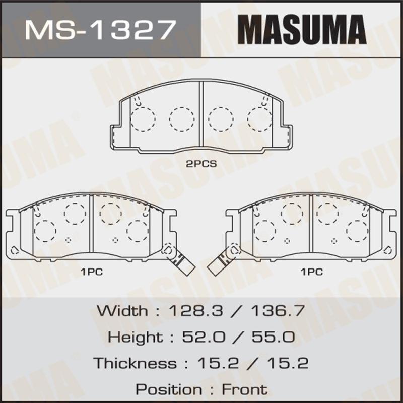 Колодки дискові MASUMA MS1327