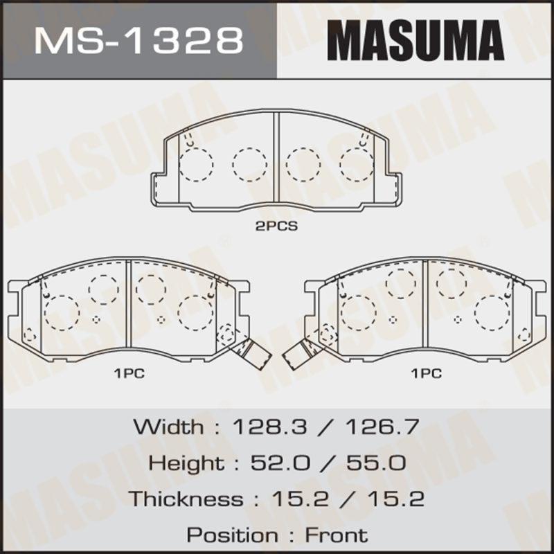 Колодки дискові MASUMA MS1328