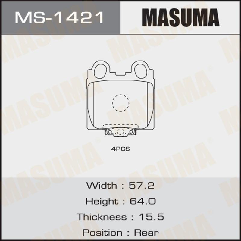 Колодки дисковые MASUMA MS1421