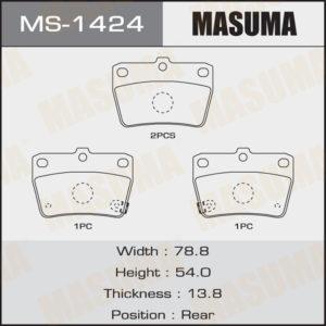 Колодки дискові MASUMA MS1424