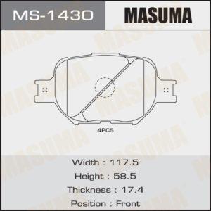 Колодки дисковые MASUMA MS1430