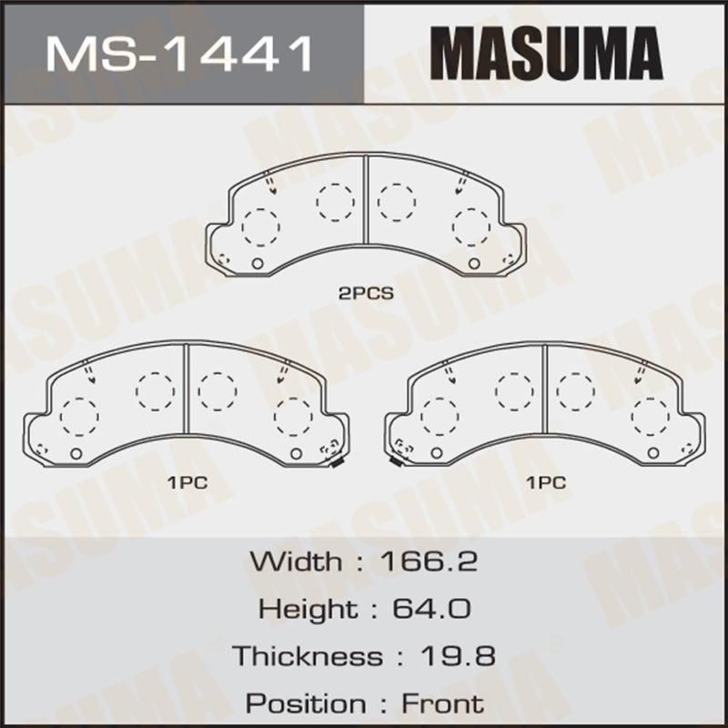 Колодки дисковые MASUMA MS1441
