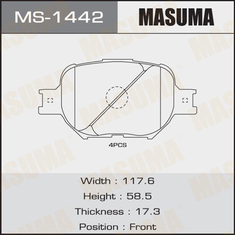 Колодки дисковые MASUMA MS1442