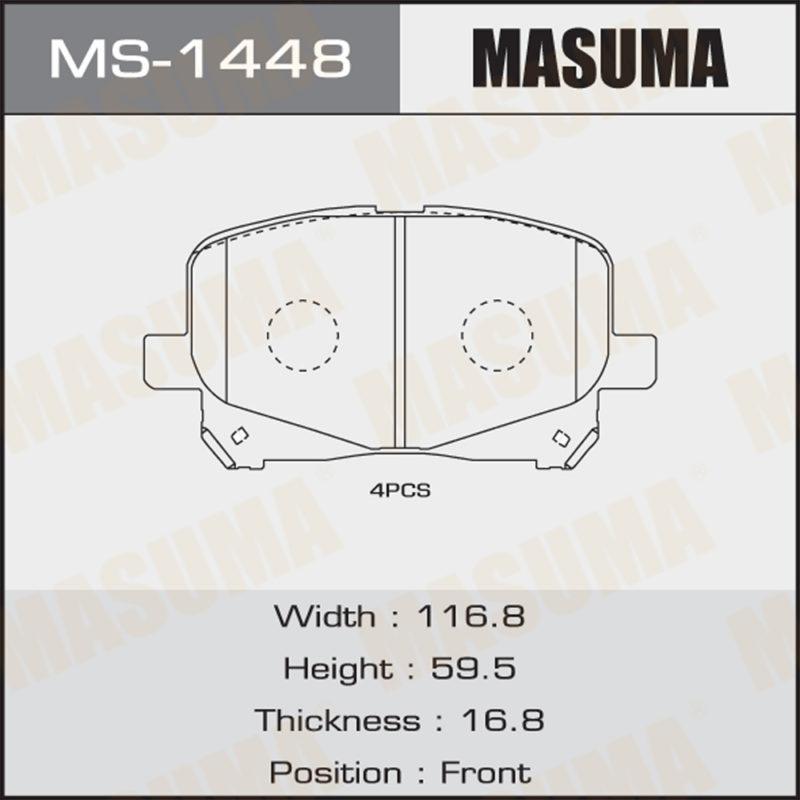 Колодки дисковые MASUMA MS1448