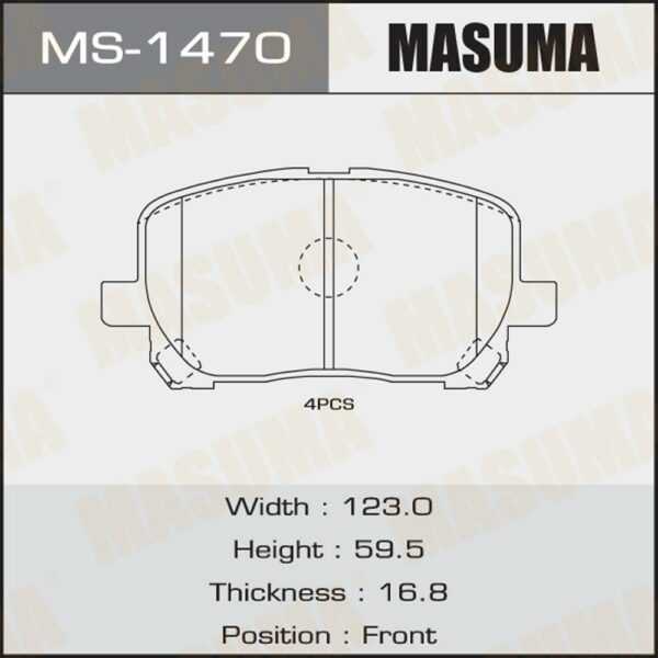 Колодки дисковые MASUMA MS1470