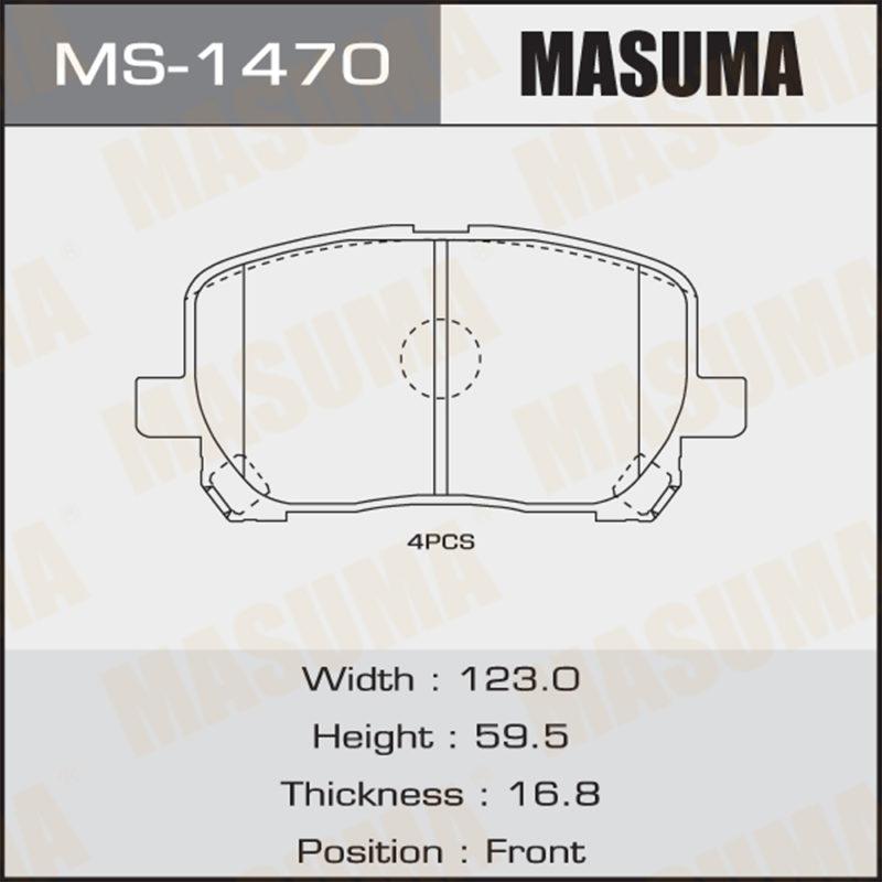 Колодки дискові MASUMA MS1470