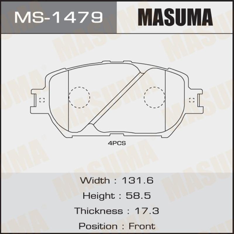 Колодки дискові MASUMA MS1479