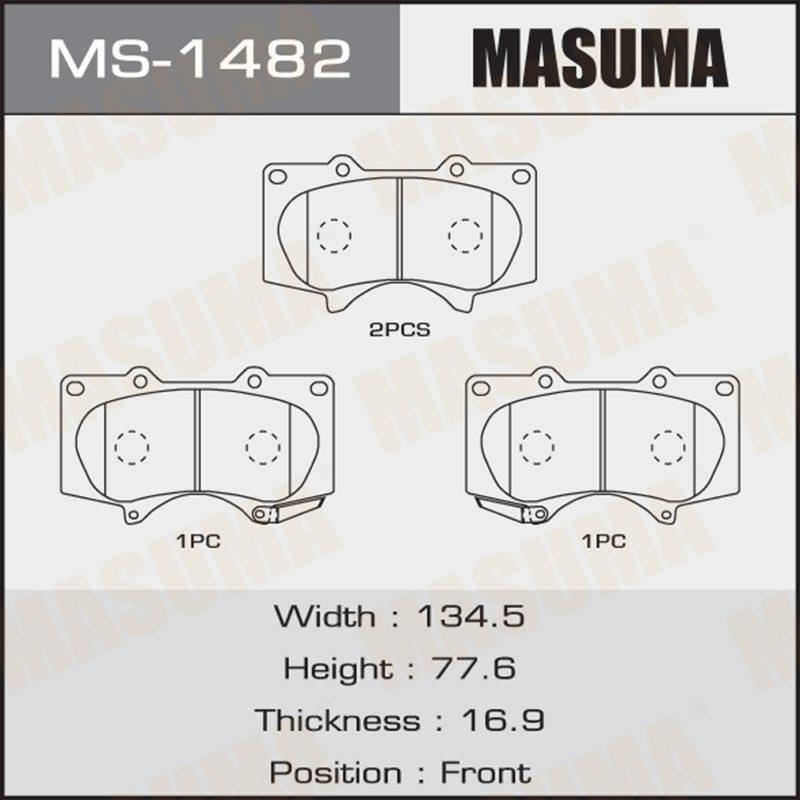 Колодки дискові MASUMA MS1482