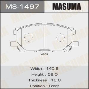 Колодки дискові MASUMA MS1497