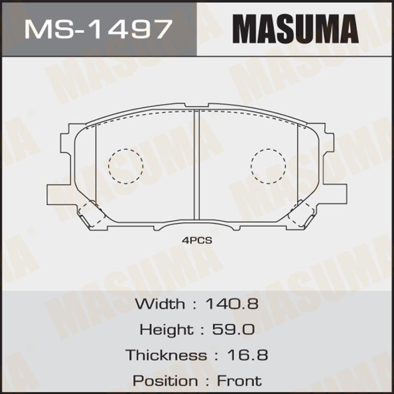 Колодки дискові MASUMA MS1497