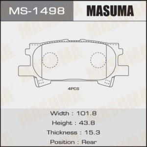 Колодки дисковые MASUMA MS1498