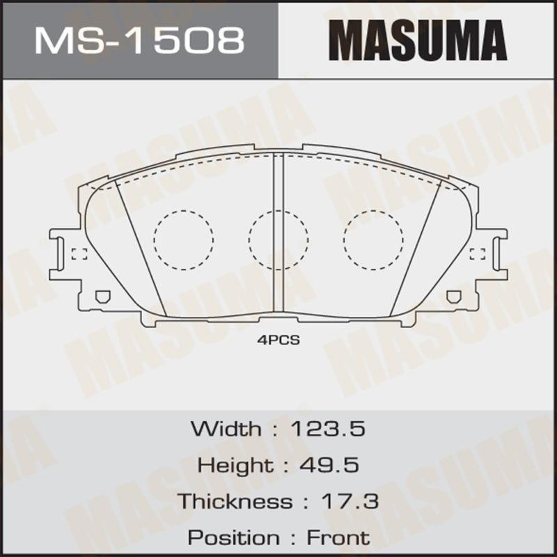 Колодки дисковые MASUMA MS1508