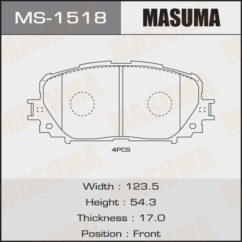 Колодки дискові MASUMA MS1518