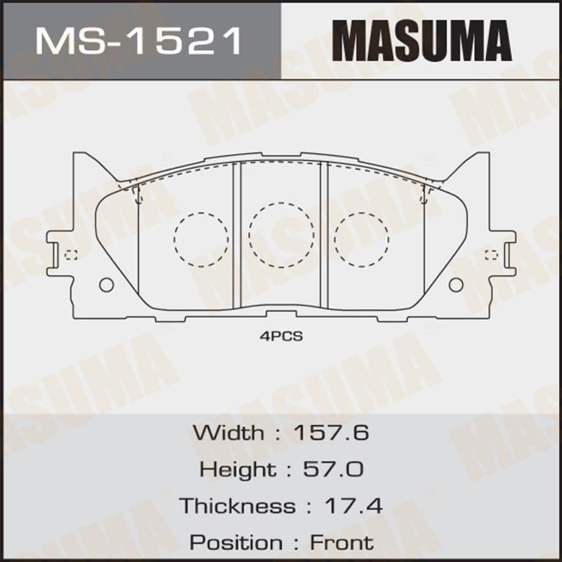 Колодки дисковые MASUMA MS1521