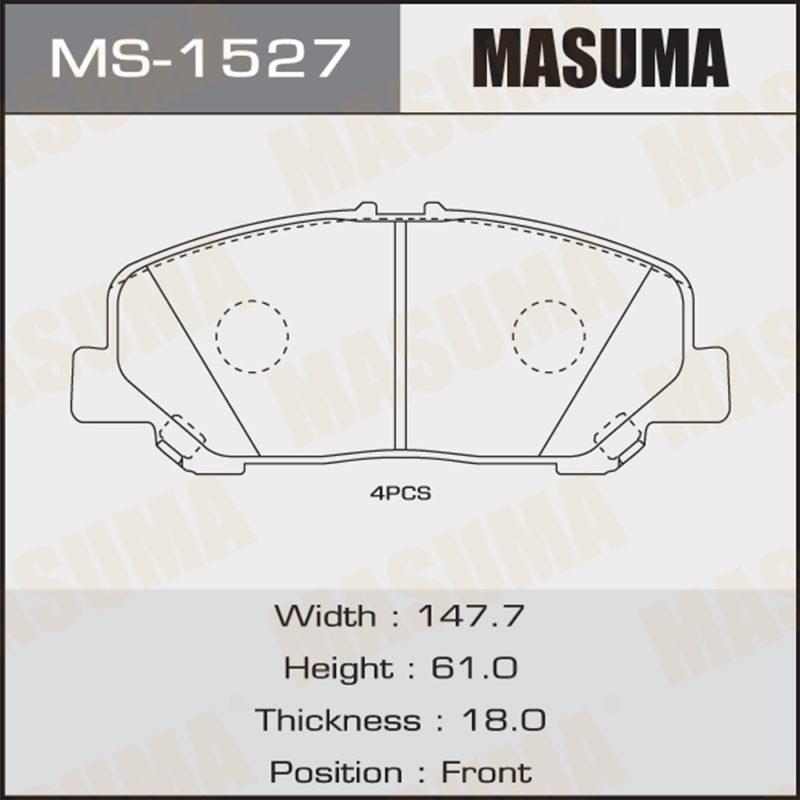 Колодки дисковые MASUMA MS1527