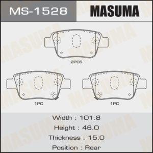 Колодки дискові MASUMA MS1528