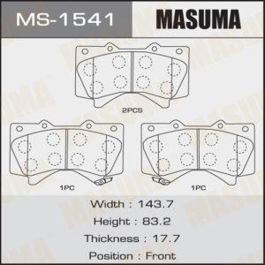 Колодки дисковые MASUMA MS1541