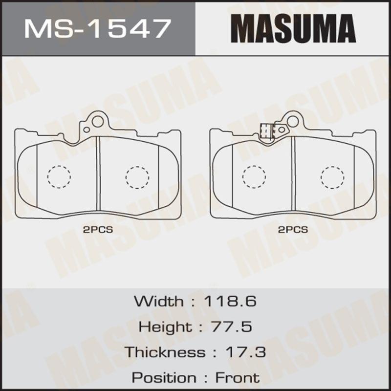 Колодки дисковые MASUMA MS1547