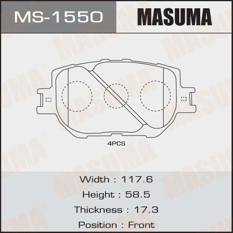 Колодки дисковые MASUMA MS1550